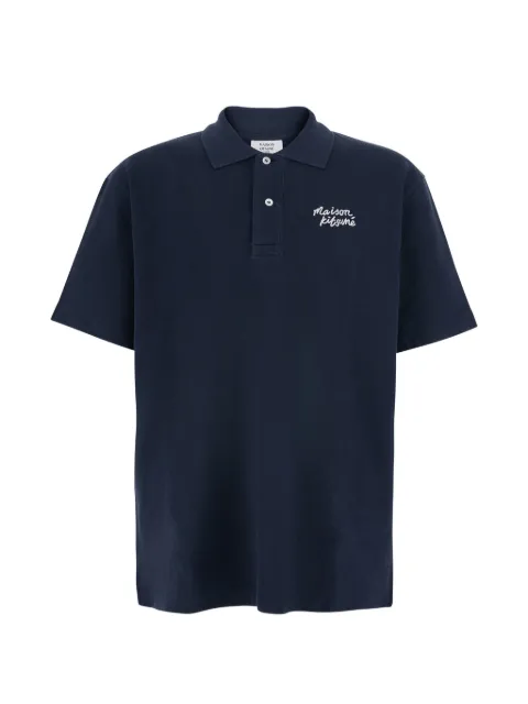 Maison Kitsuné logo-embroidered cotton polo shirt