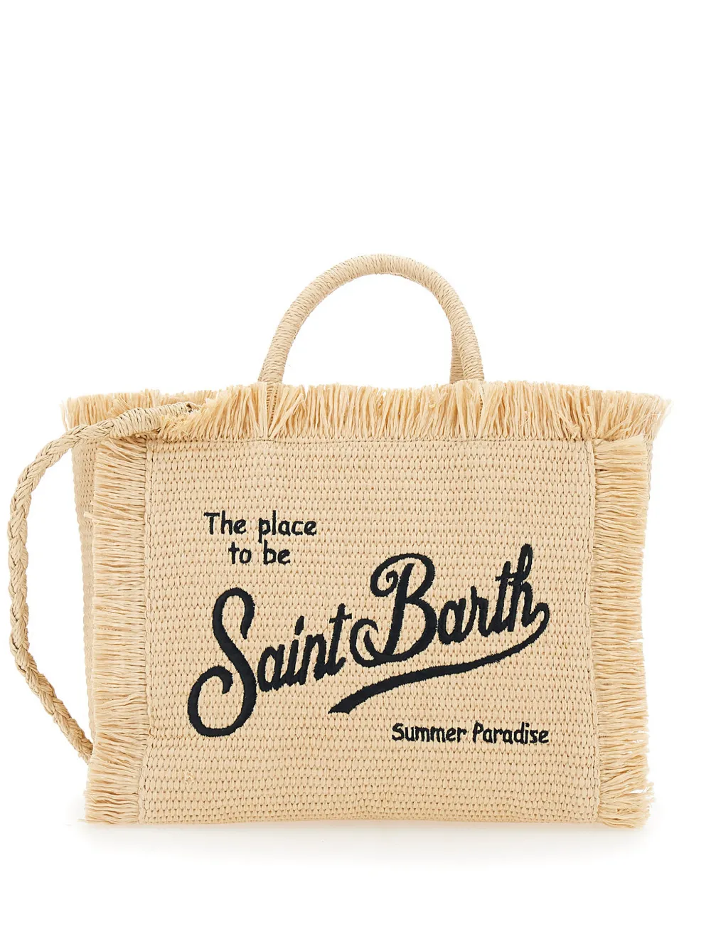 MC2 Saint Barth Kids Colette fringed tote bag - Nude