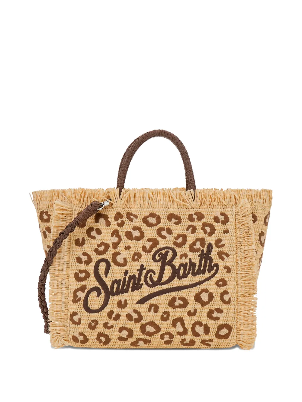 MC2 Saint Barth Kids Colette fringe animal-print tote bag - Toni neutri
