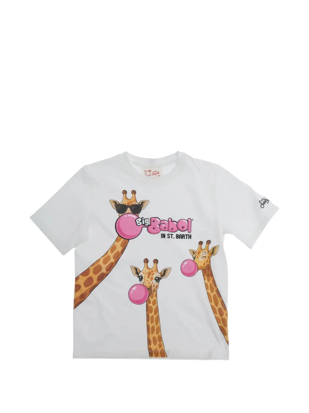 MC2 Saint Barth Kids Denver giraffe-print T-shirt - Weiß