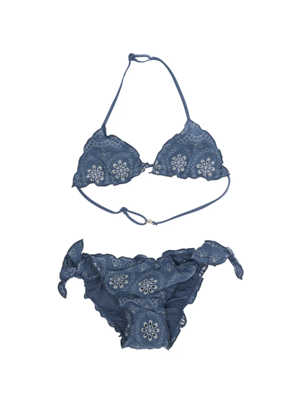 MC2 Saint Barth Kids floral-print bikini - Blue