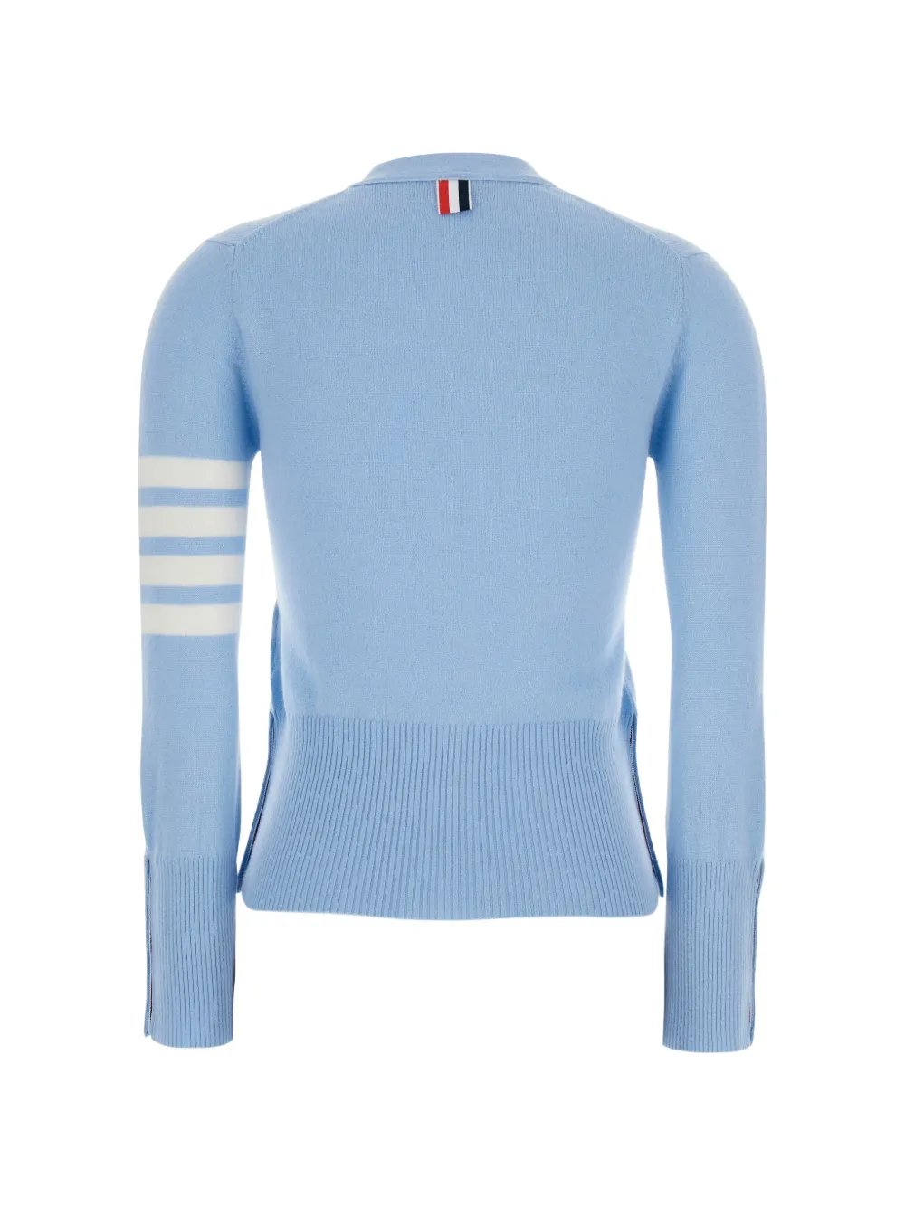 Thom Browne 4-Bar klassiek kasjmier vest met V-hals Blauw