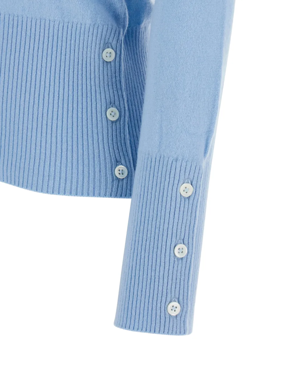 Thom Browne 4-Bar klassiek kasjmier vest met V-hals Blauw