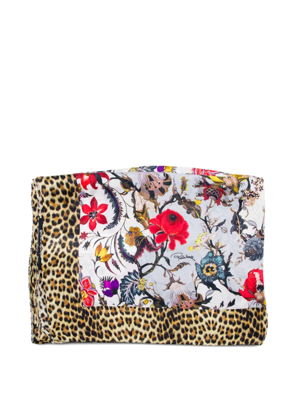 Roberto Cavalli floral-print scarf - Toni neutri