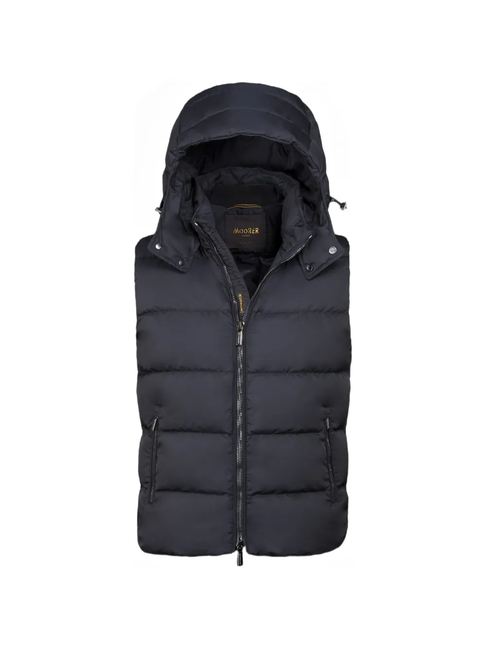 Moorer Fire-Wk removable-hood quilted gilet - Blu