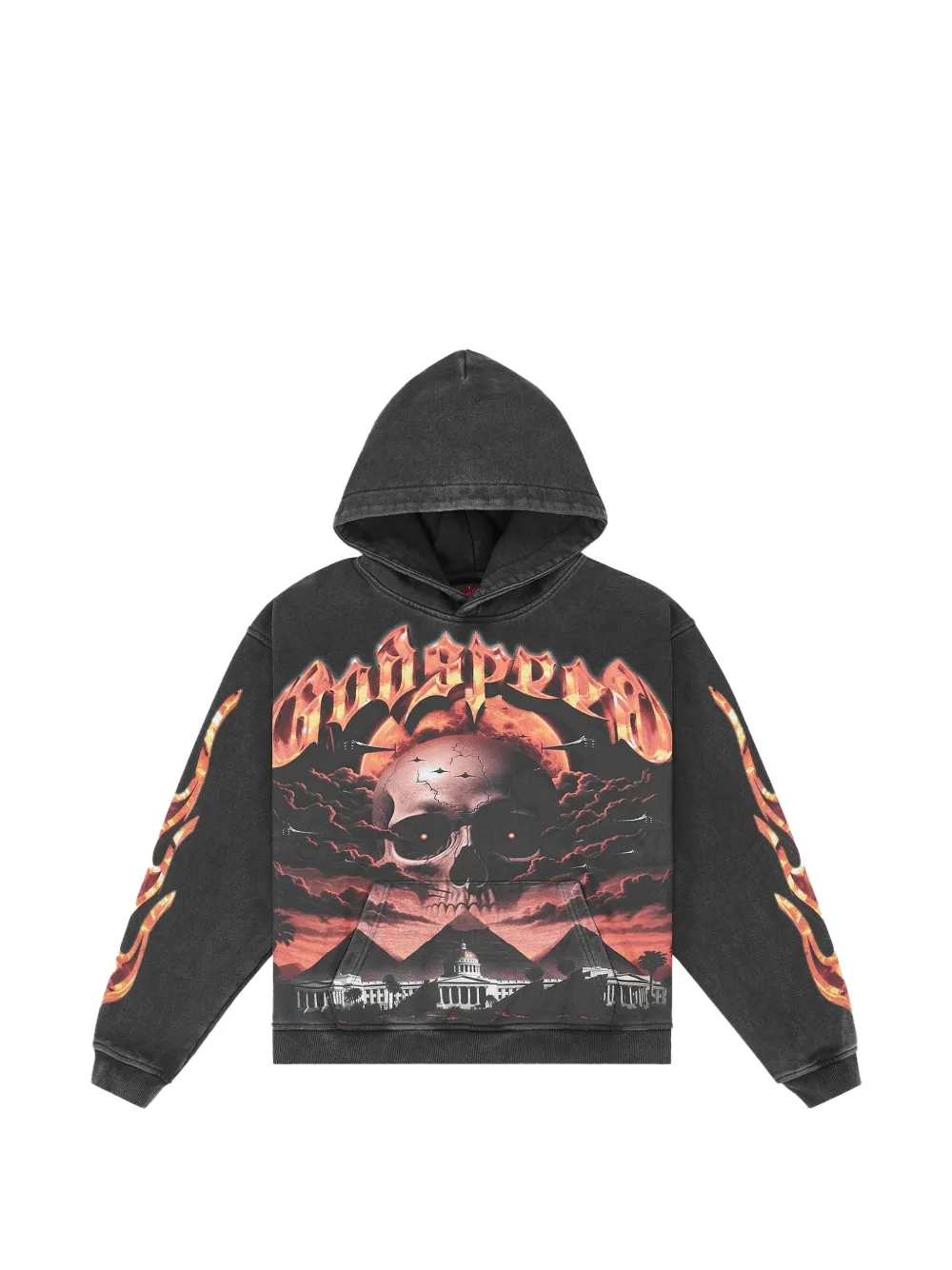 GODSPEED Echoes of Empires graphic-print hoodie - Grigio