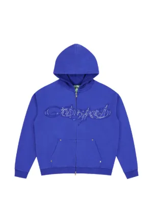GODSPEED Logo Zip Hoodie | Blue | FARFETCH AO