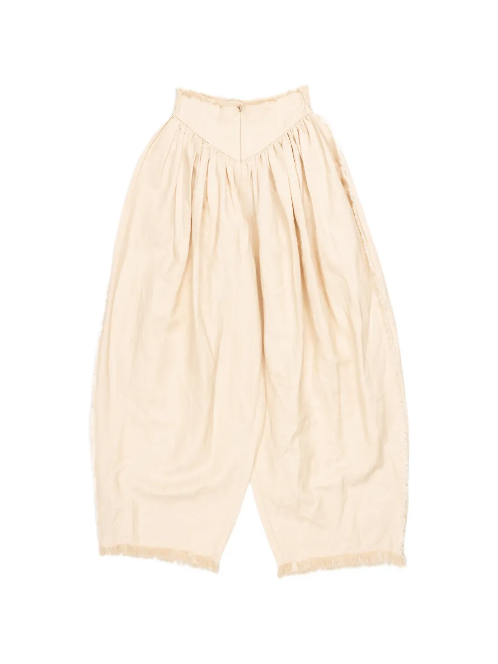  Yangkehan Frayed Trousers - Neutrals 