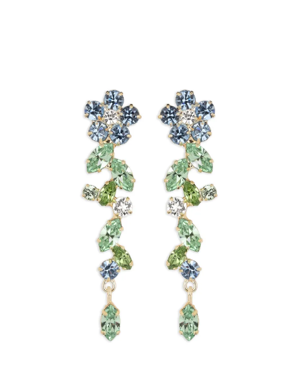 Jennifer Behr Jasmina floral-motif drop earrings - Oro