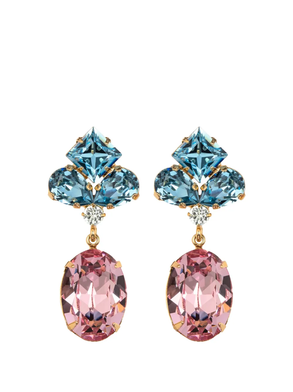 Jennifer Behr Lainey crystal-embellished earrings - Gold