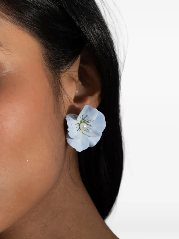 Jennifer Behr Viletta フラワーピアス | ブルー | FARFETCH JP