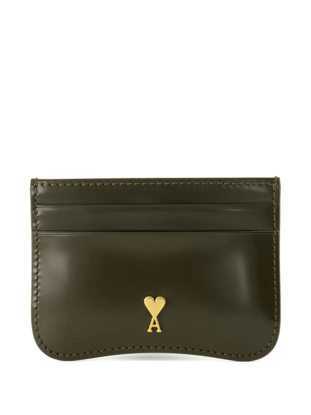 AMI Paris Portacarte con placca logo - Verde