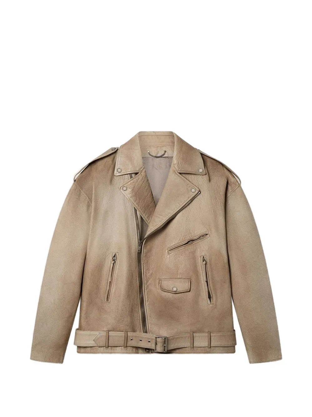 Golden Goose Leren jack Beige