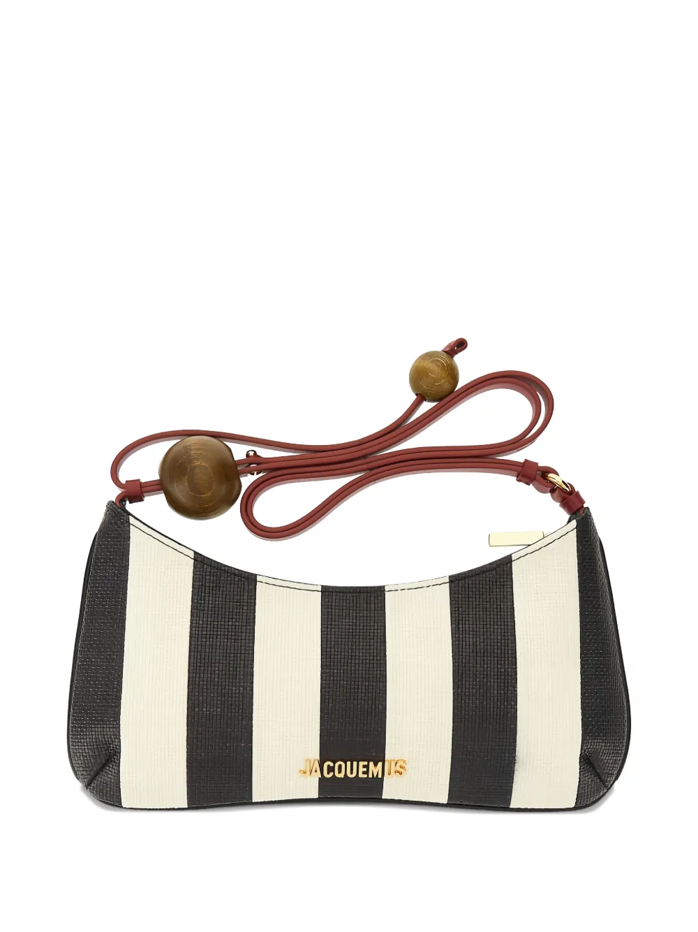Jacquemus striped bead shoulder bag - Nero
