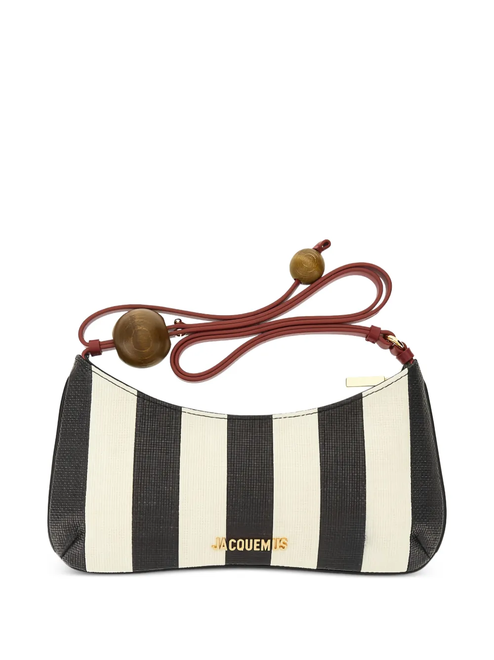 Jacquemus striped bead shoulder bag - Nero