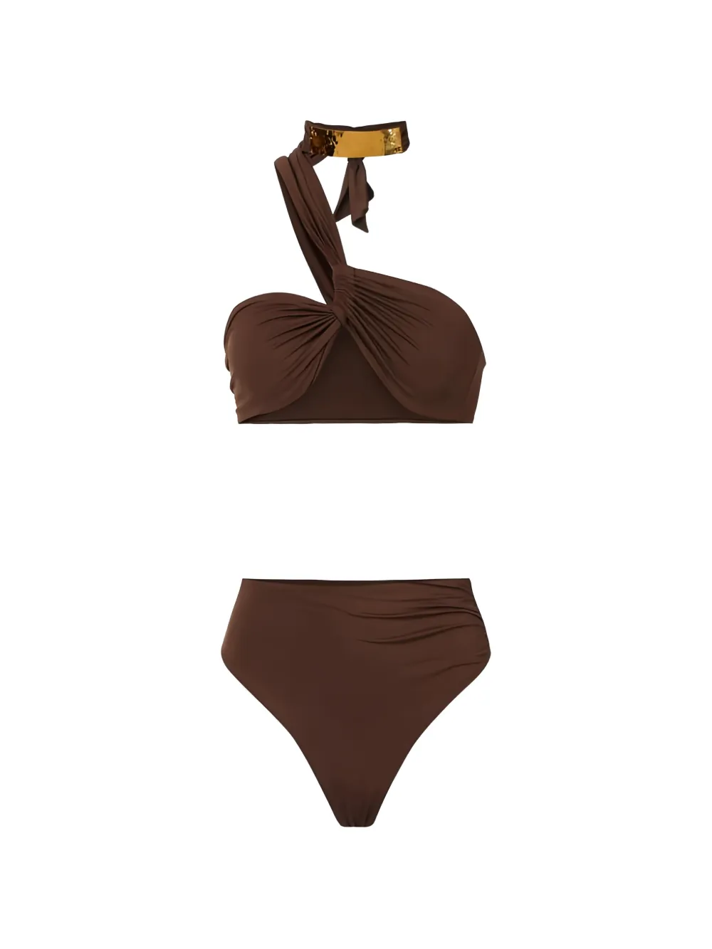 Elisabetta Franchi tie jewel bikini - Marrone
