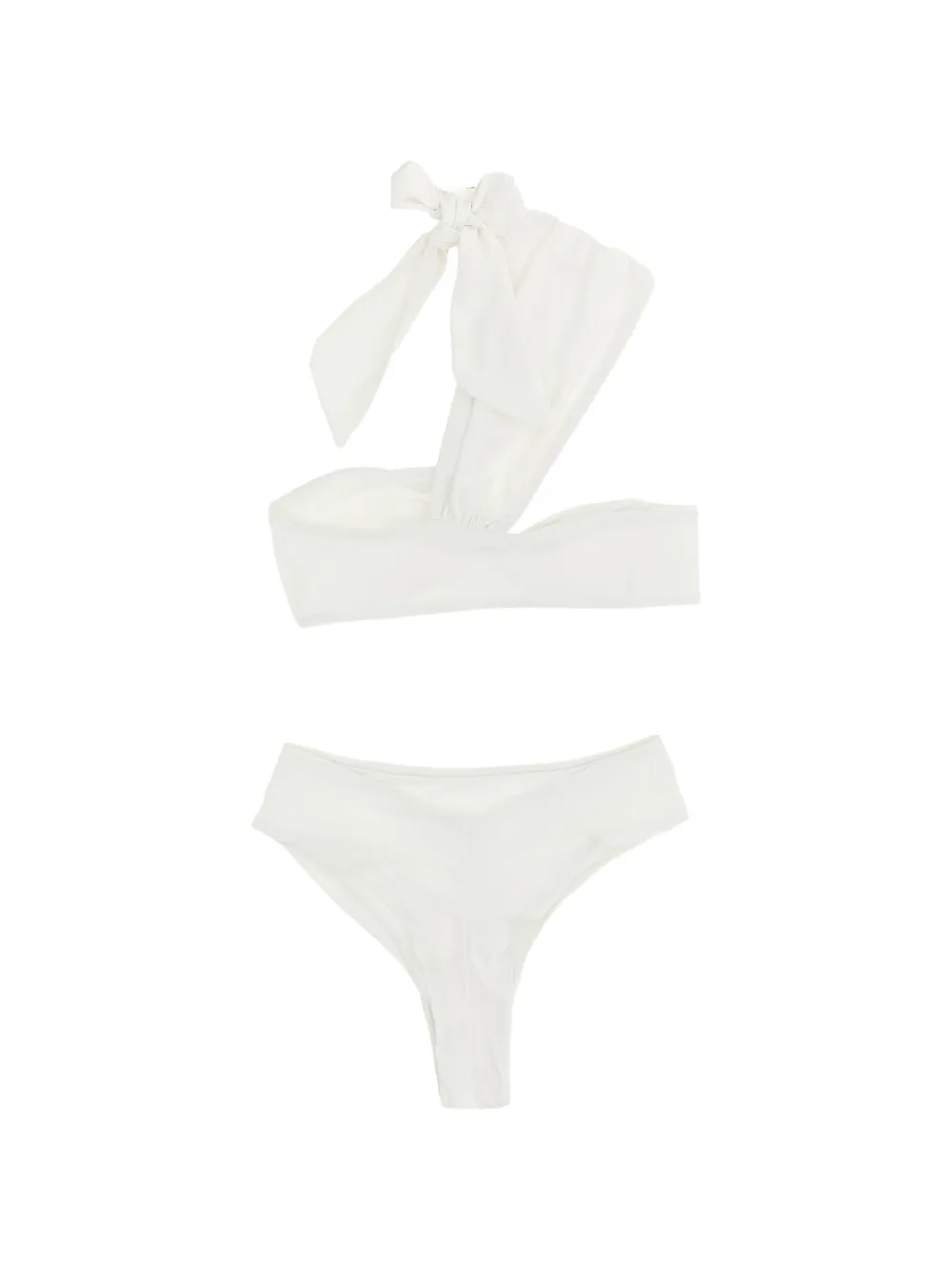  Elisabetta Franchi Jewel One-shoulder Bikini - White 