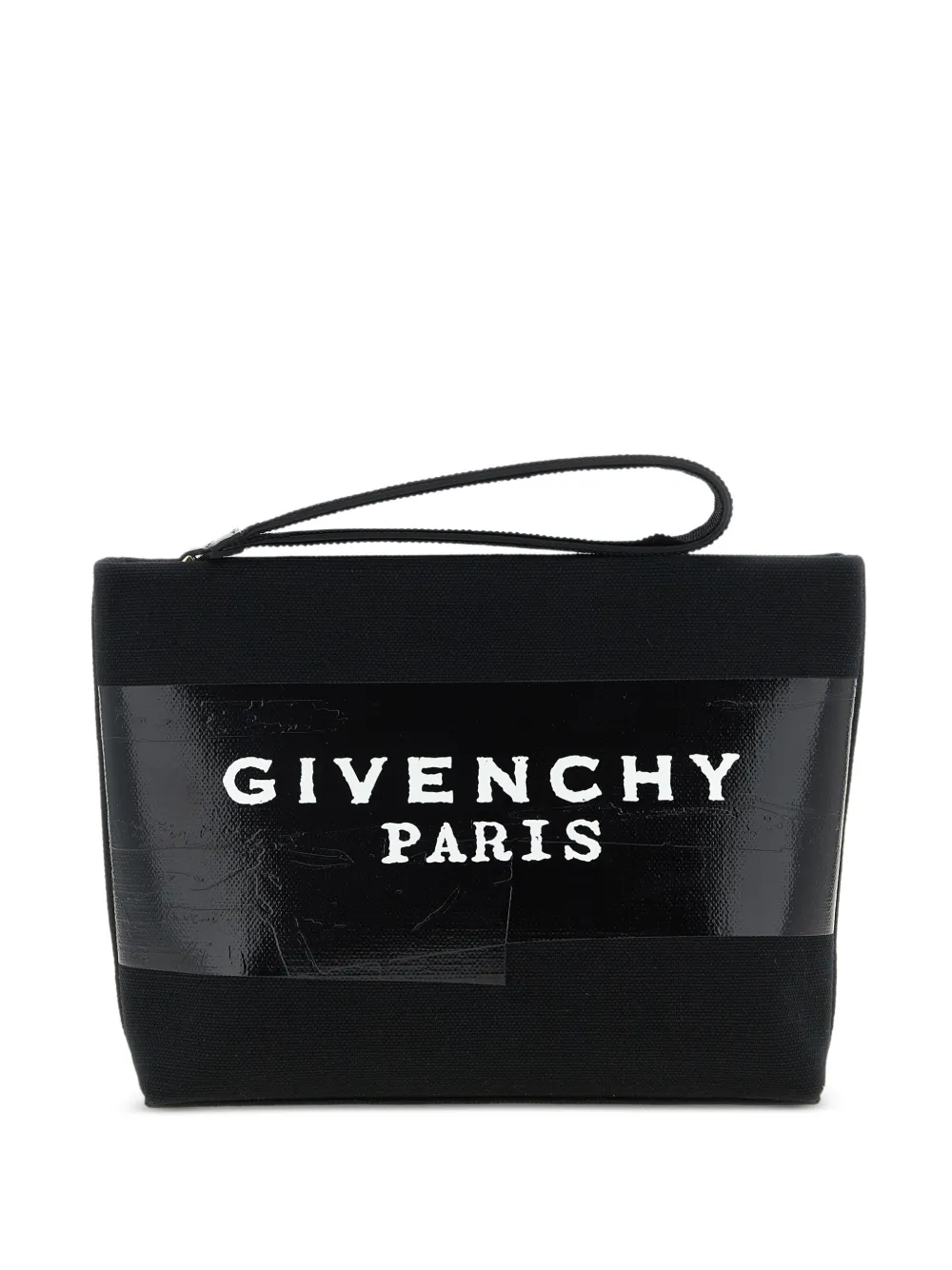 Givenchy tape print small clutch bag - Nero