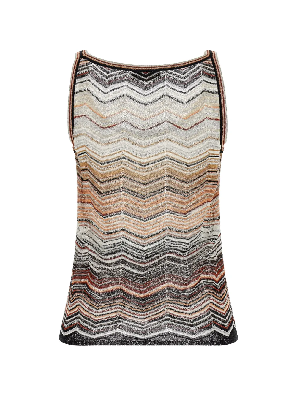  Missoni Chevron Sequin Tank Top - Neutrals 