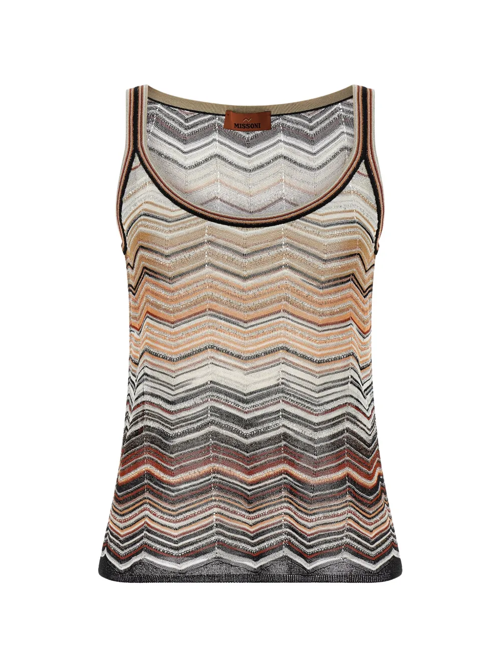 Missoni chevron sequin tank top - Toni neutri