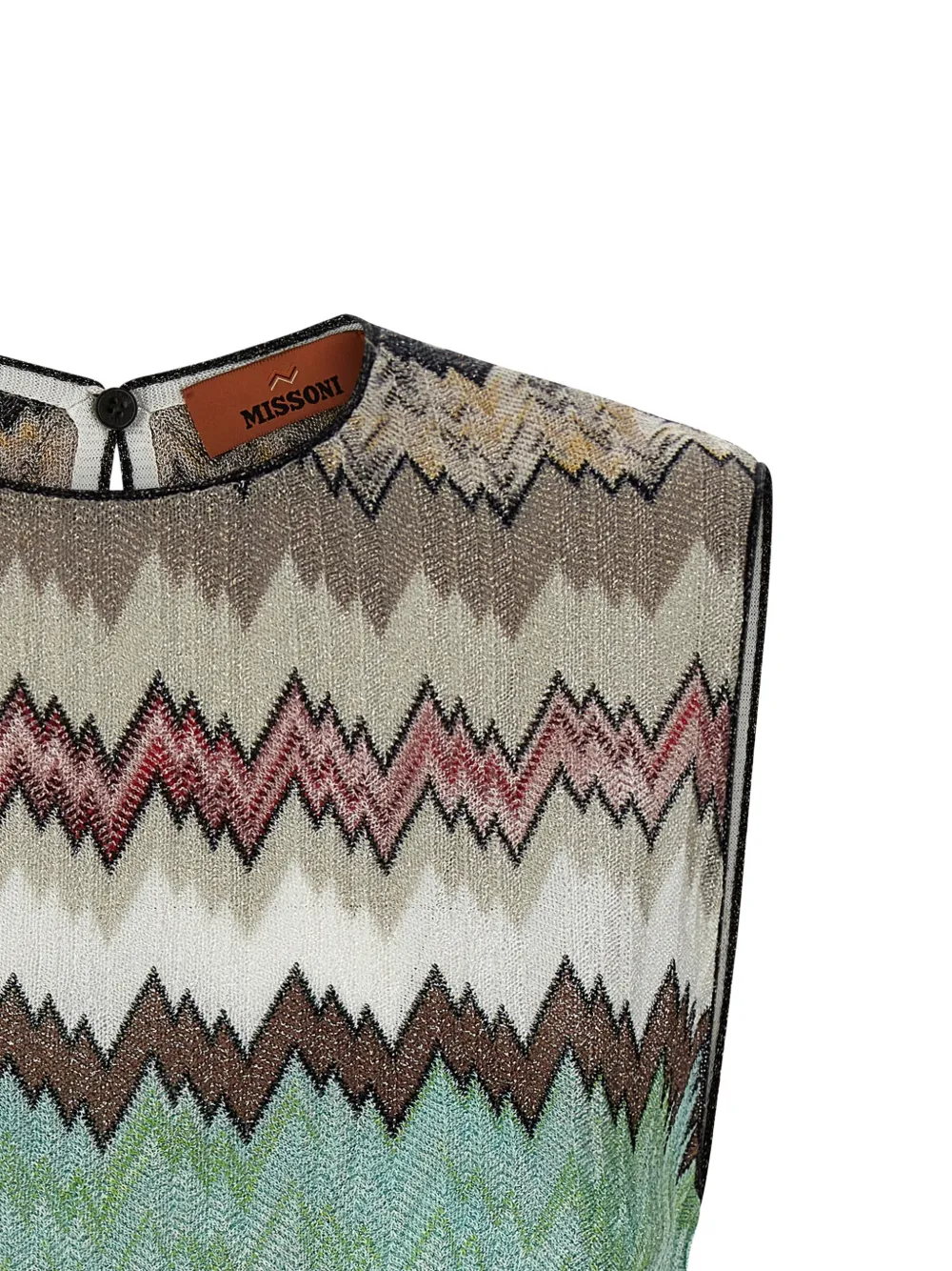  Missoni Zigzag Crew Neck Top - Neutrals 