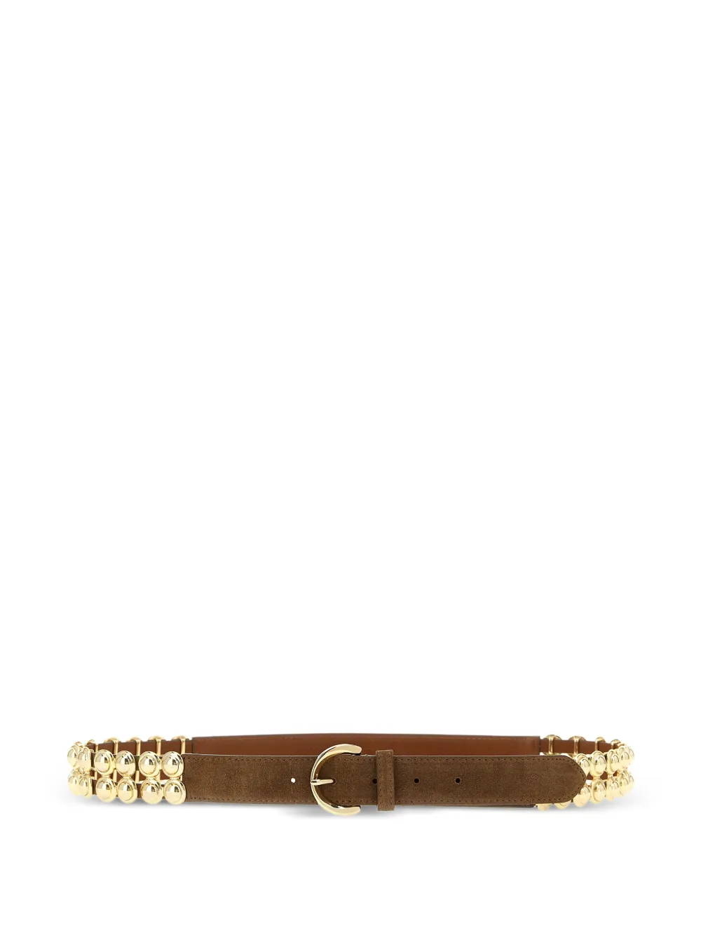 PINKO studded buckle leather belt - Marrone