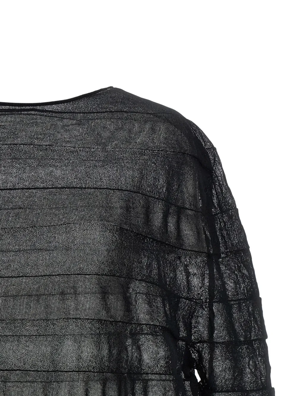 Issey Miyake Asymmetrische blouse met lange mouwen Zwart
