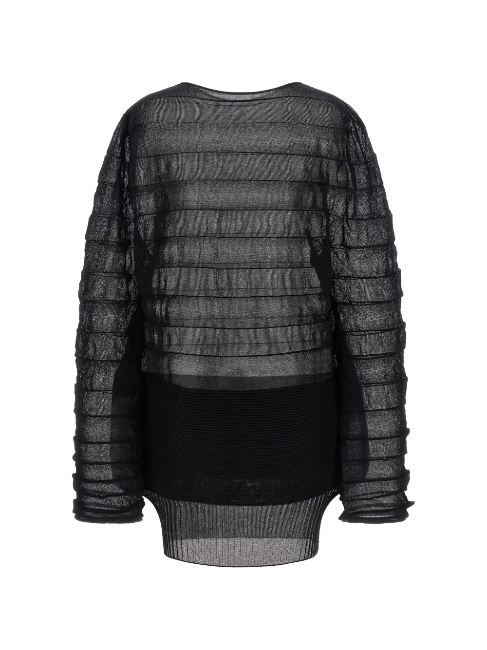 Issey Miyake Asymmetrische blouse met lange mouwen Zwart