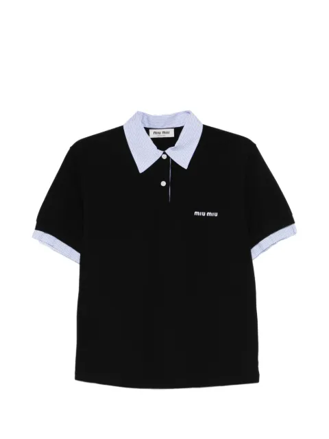 Miu Miu Polo con dettaglio a righe