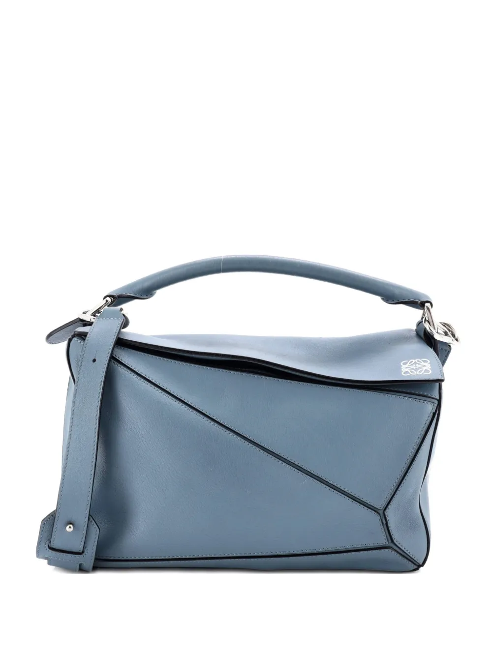 Loewe Pre-Owned Puzzle Bag Leather Medium shoulder bag - Blu