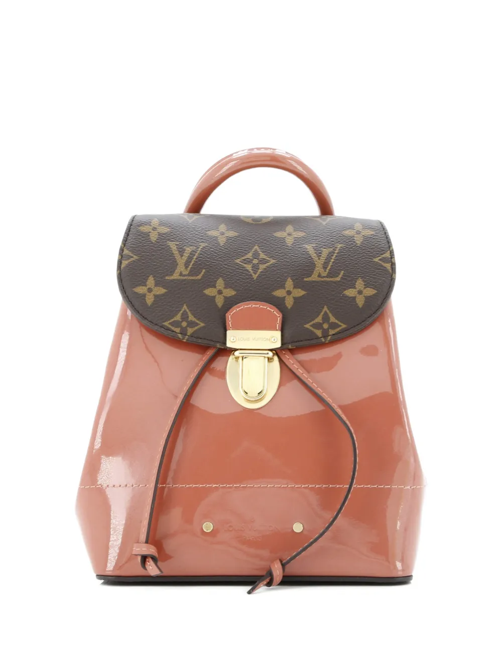 Louis Vuitton Pre-Owned Hot Springs Vernis with Monogram Canvas backpack - Marrone