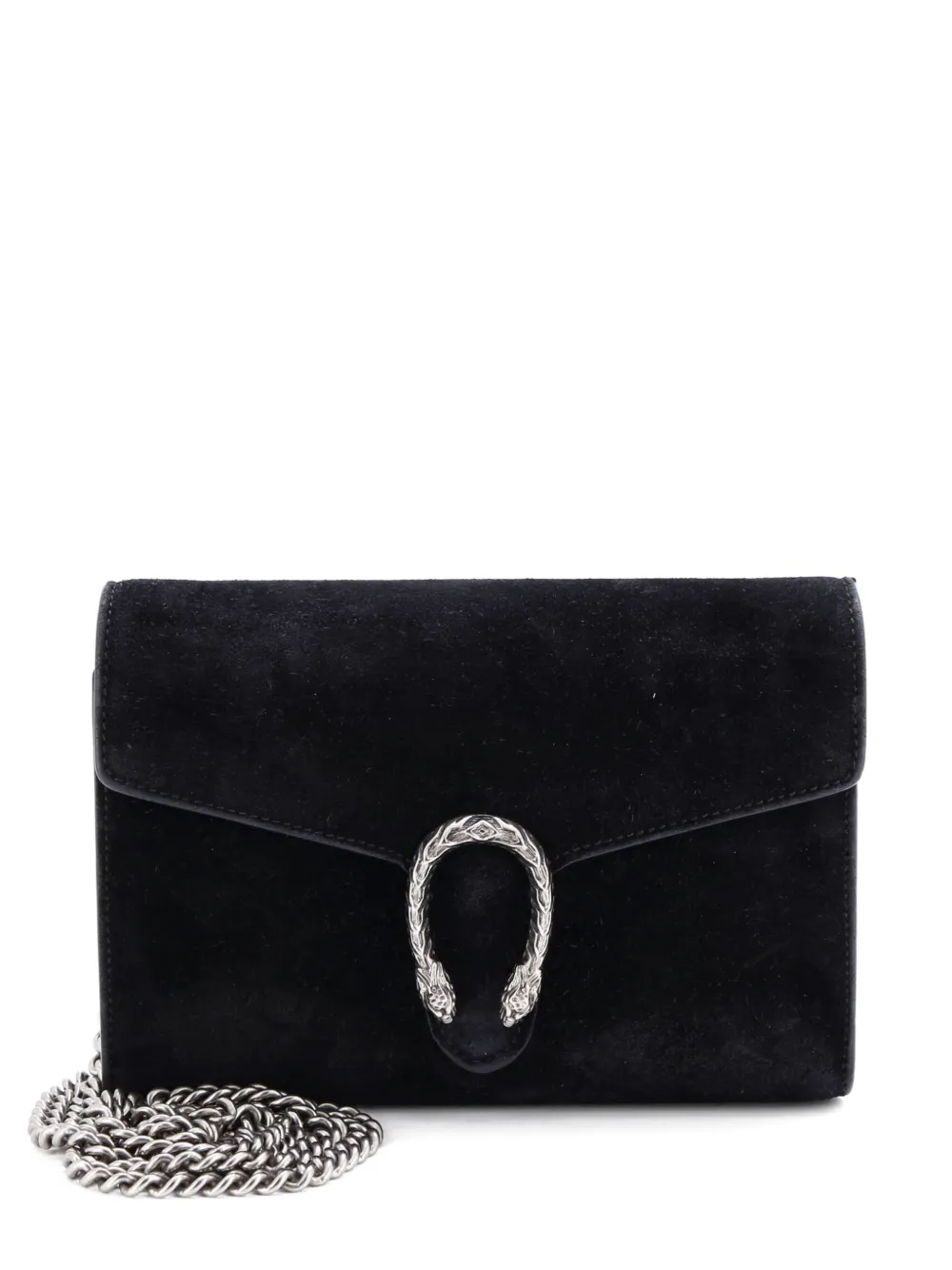 Gucci Pre-Owned Dionysus Chain Wallet Suede Small crossbody bag - Nero