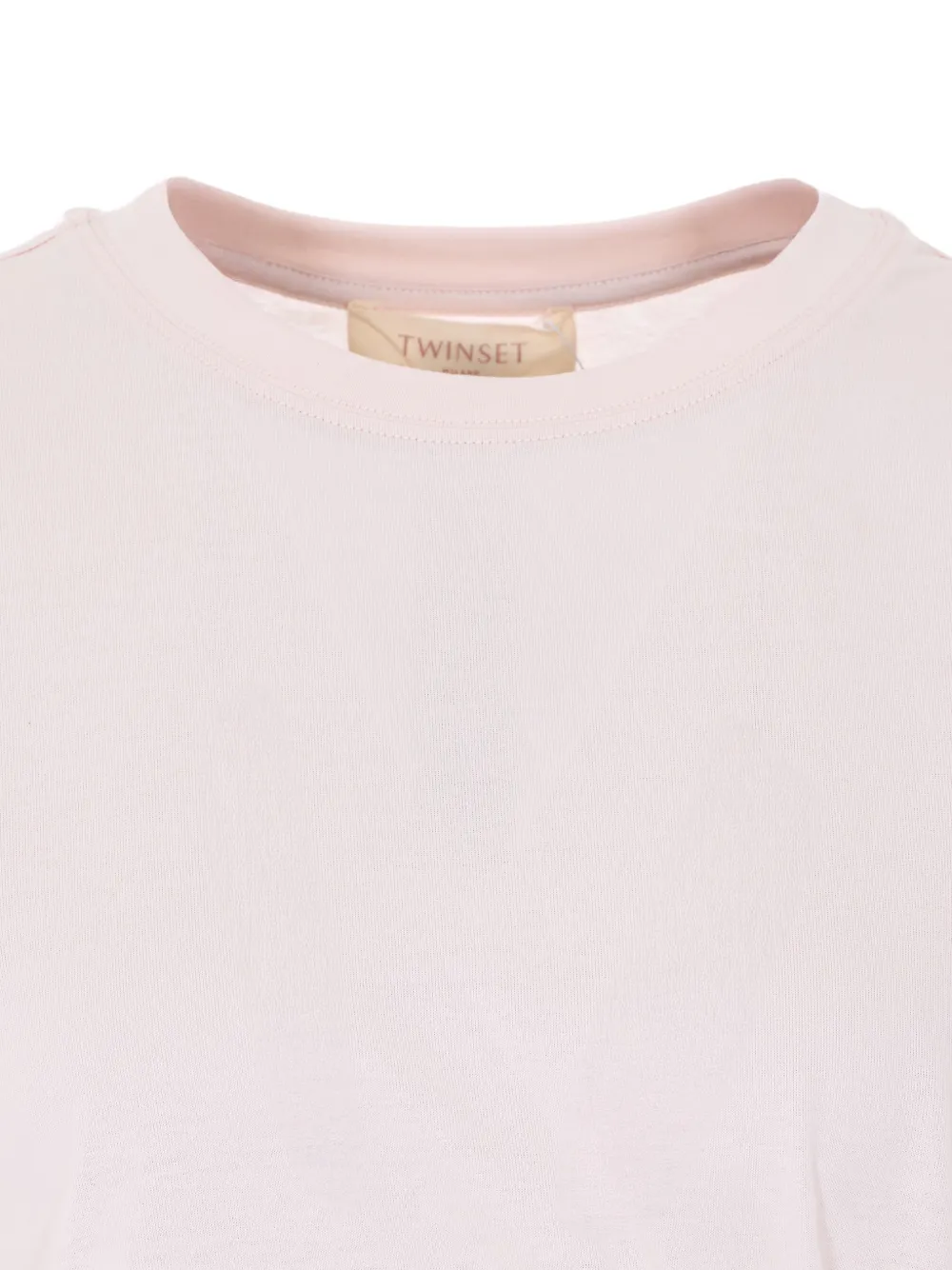 TWINSET T-shirt met logoplakkaat Roze