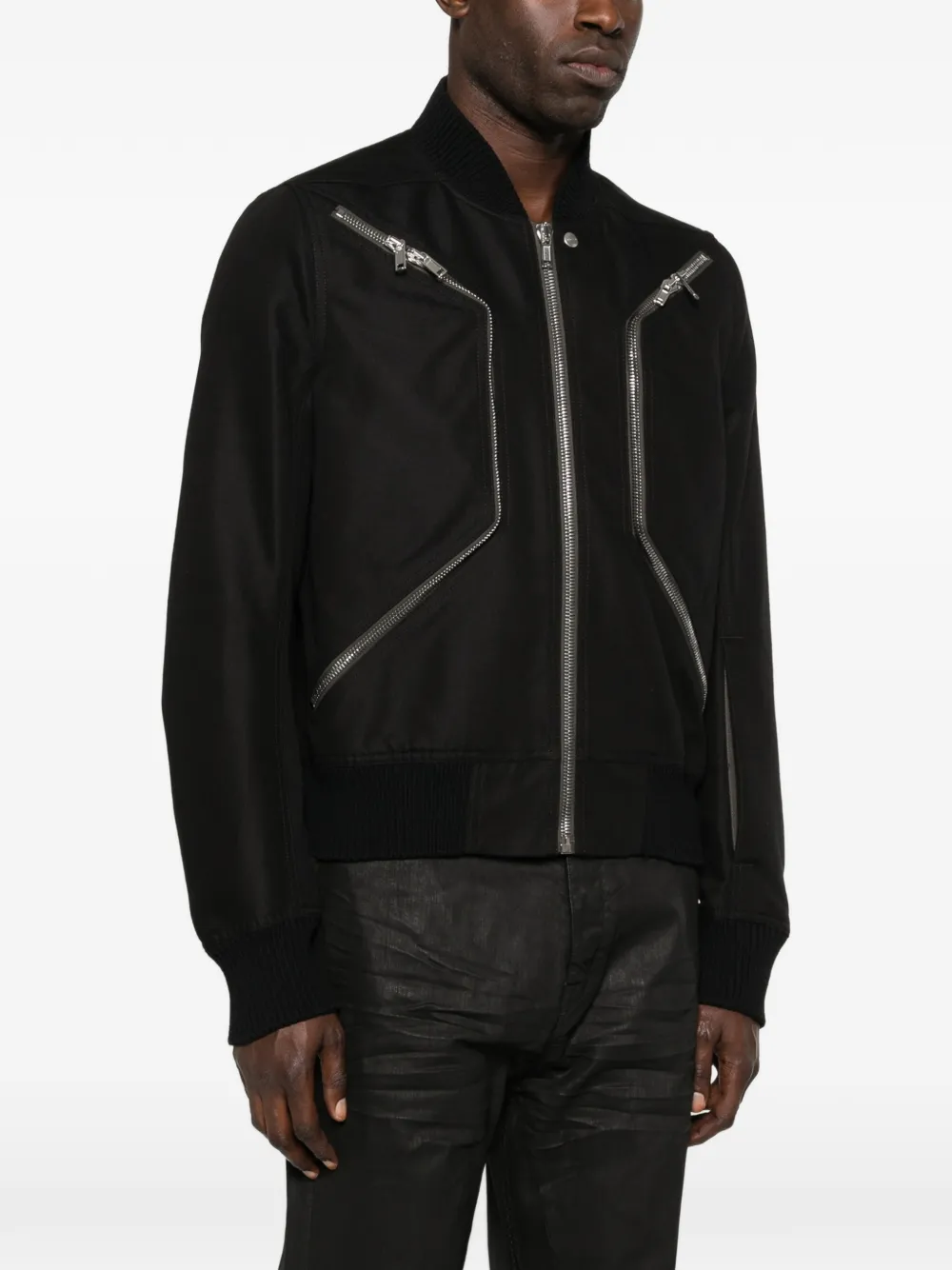  Rick Owens Zip-fastening Bomber Jacket - Black 