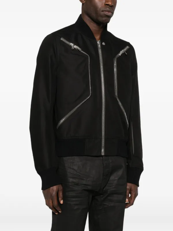 Rick Owens zip-fastening Bomber Jacket | Black | FARFETCH CA