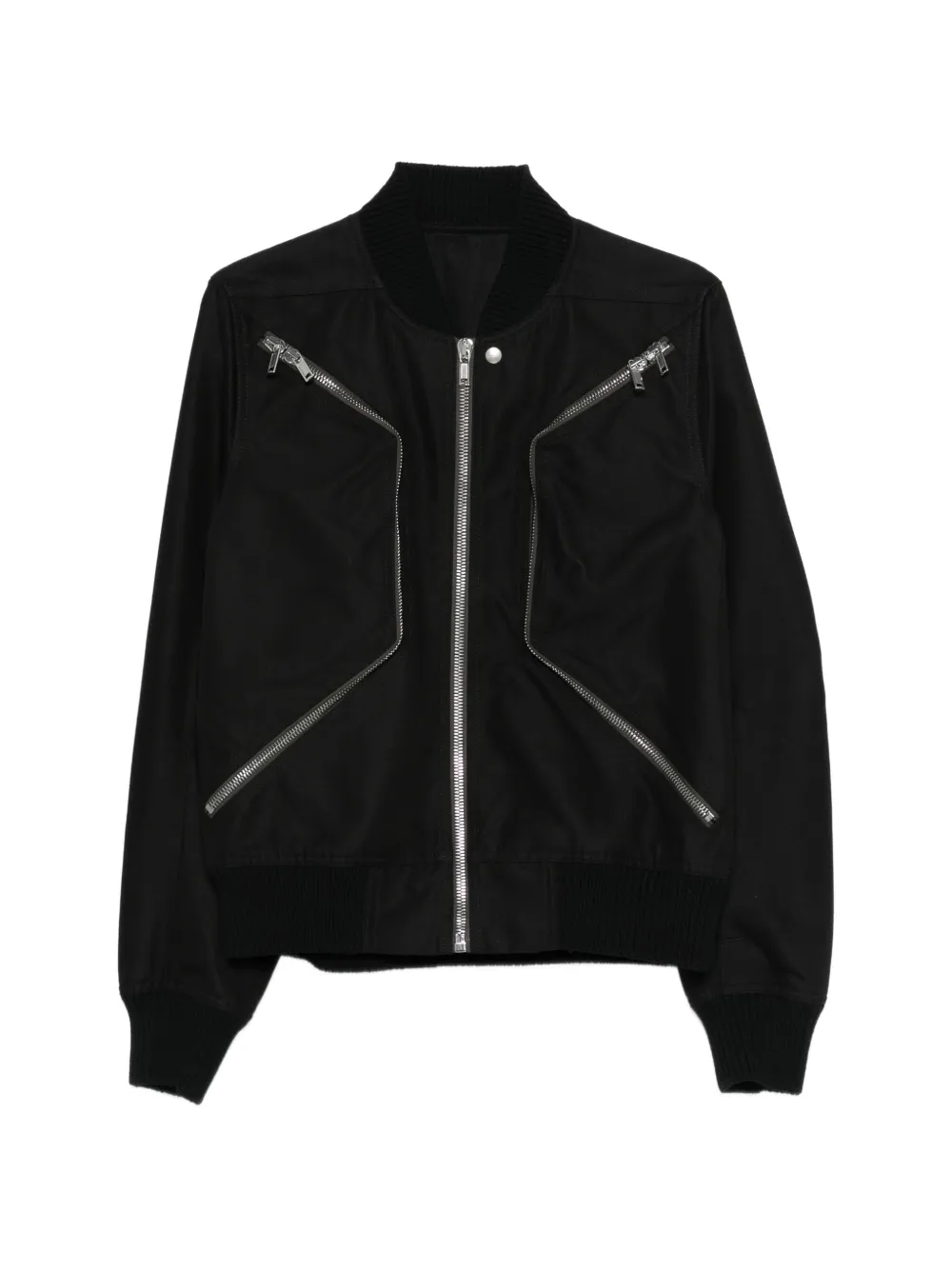 Rick Owens zip-fastening bomber jacket - Nero