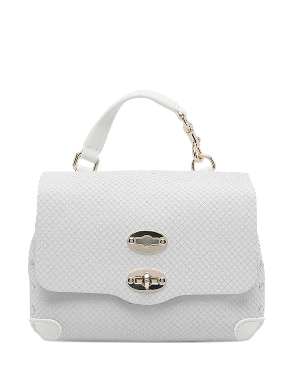 Zanellato Postina turn-lock-closure tote bag - Bianco