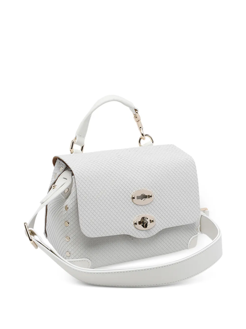 Zanellato Postina shopper met draaislotsluiting Wit