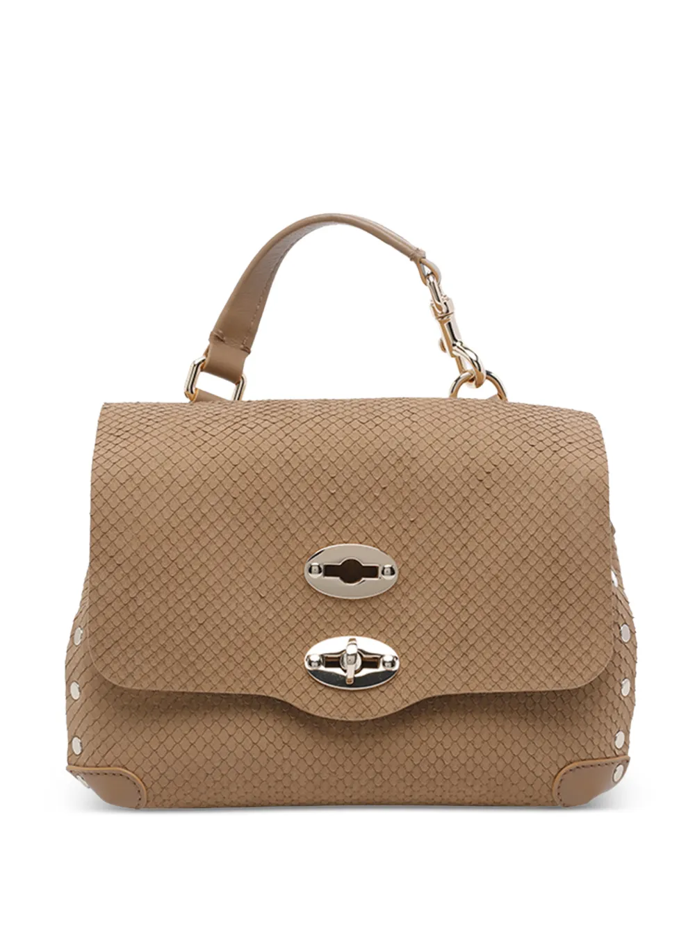 Zanellato Postina turn-lock-closure tote bag - Marrone