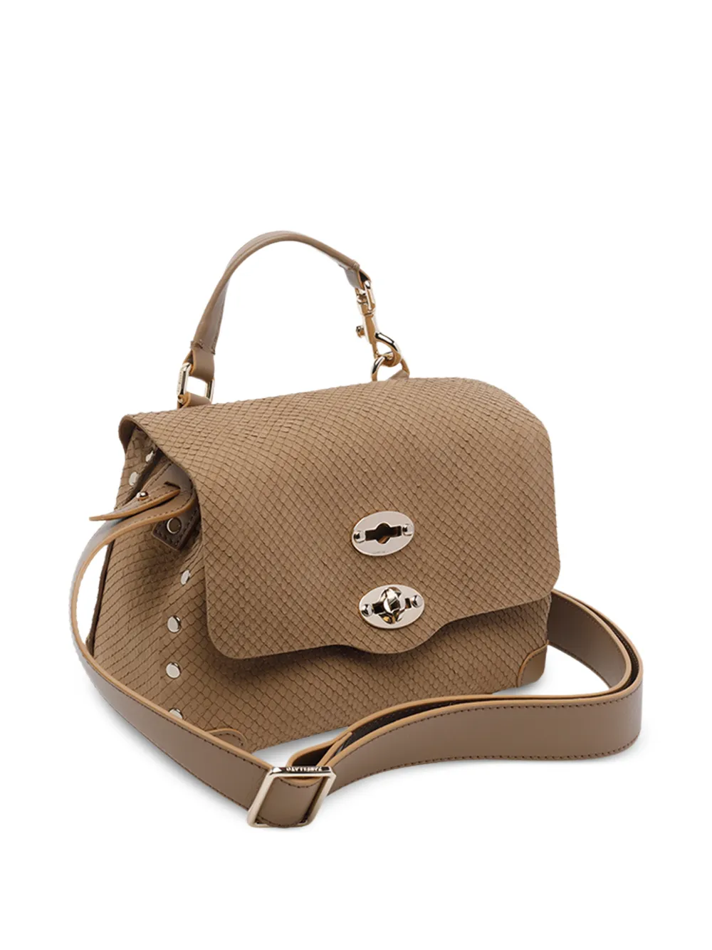 Zanellato Postina shopper met draaislotsluiting Bruin