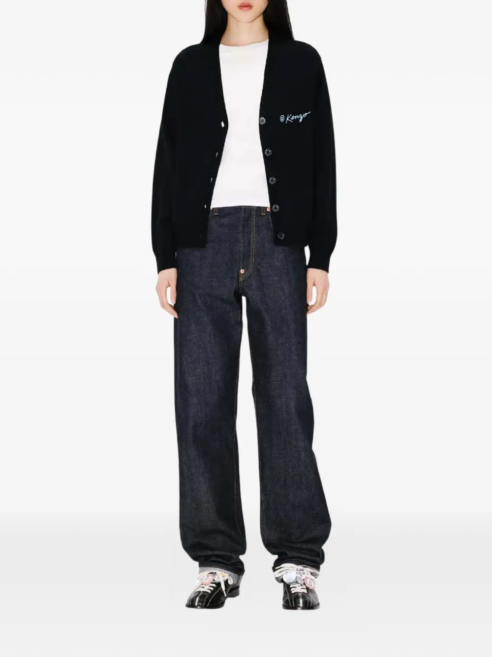 Kenzo Wild Tiger vest met knopen Zwart