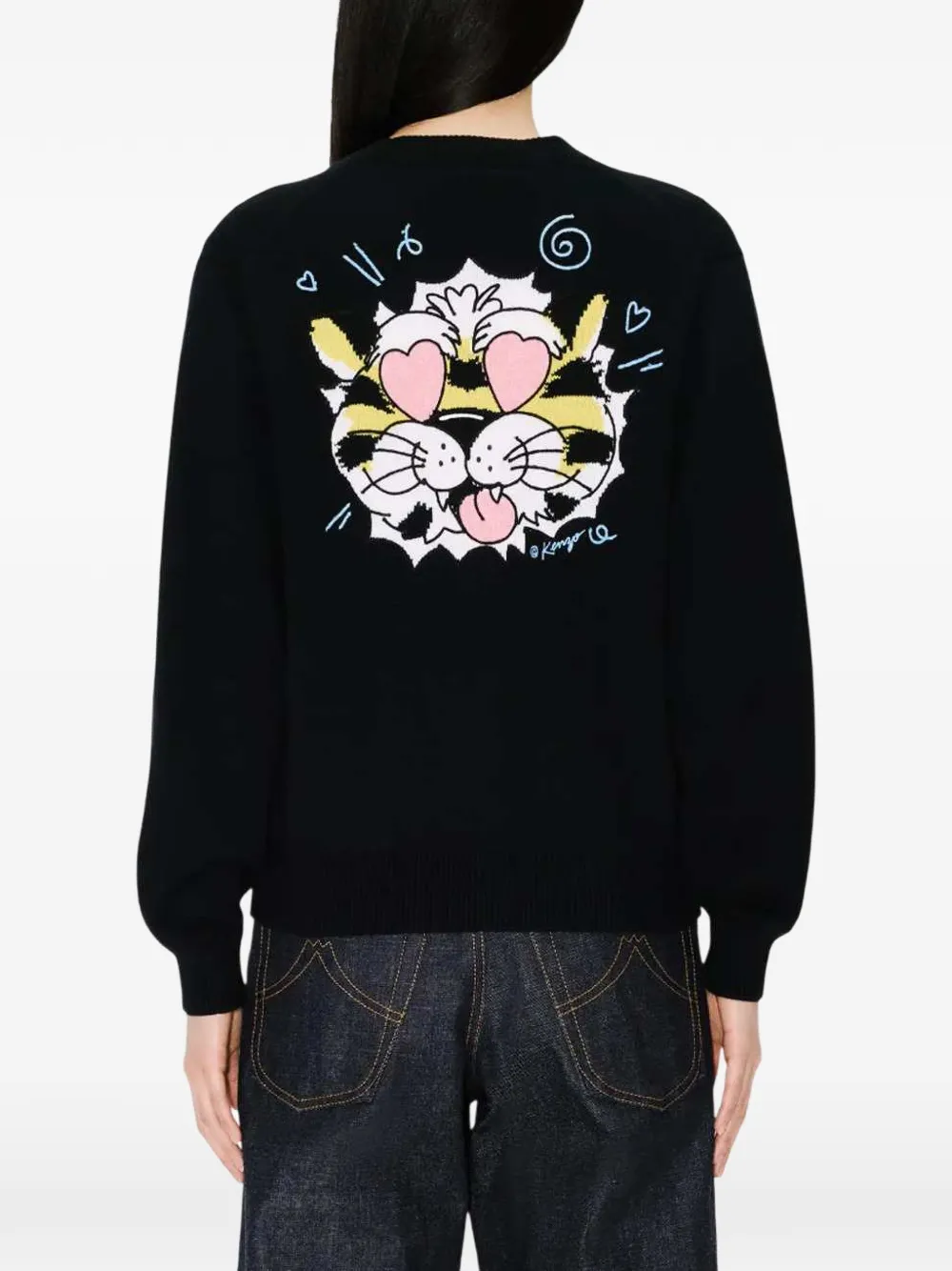 Kenzo Wild Tiger vest met knopen Zwart
