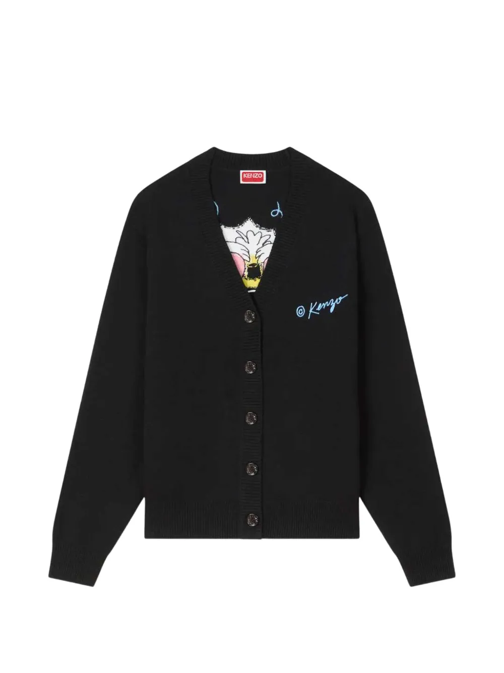 Kenzo Wild Tiger buttoned cardigan - Nero