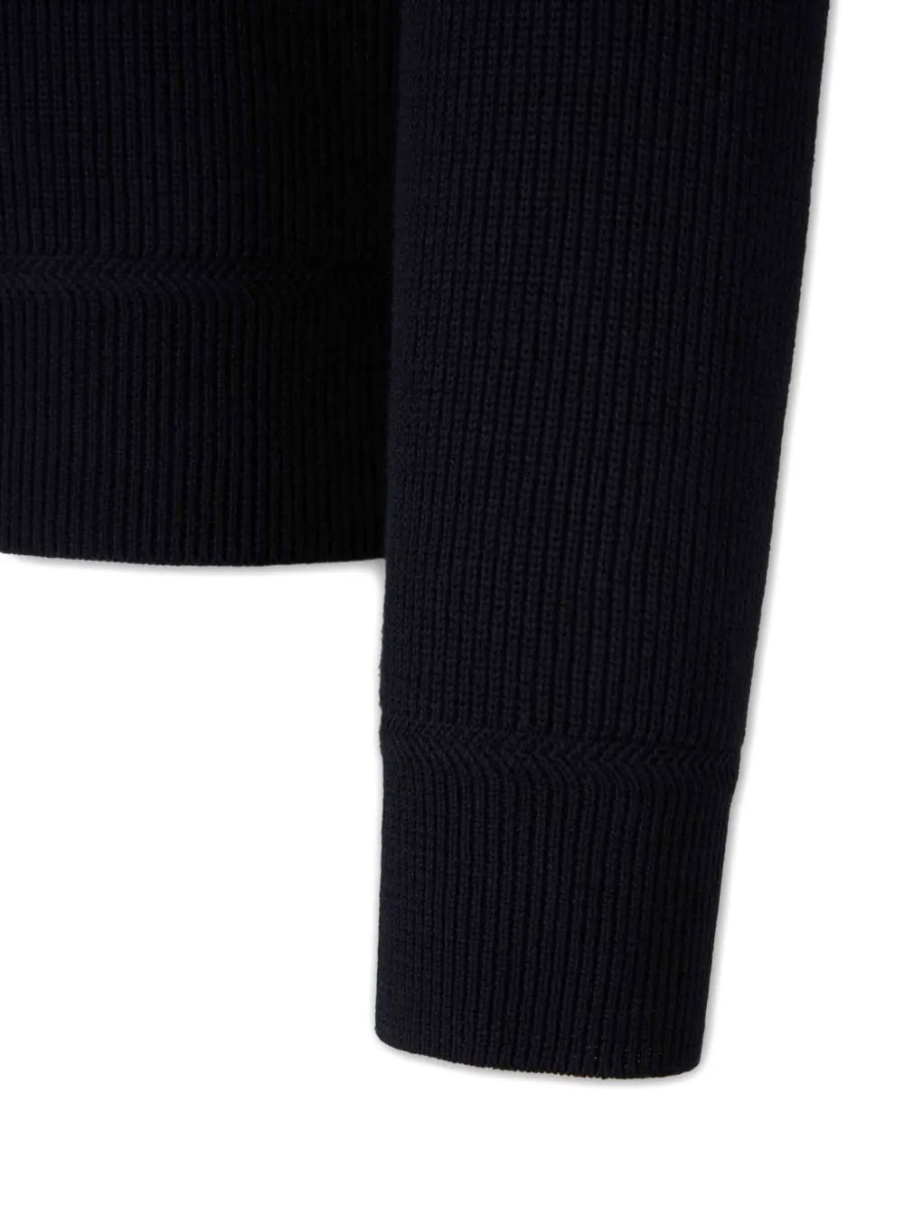 Stone Island Gebreide trui met logo-patch en kwartrits Blauw