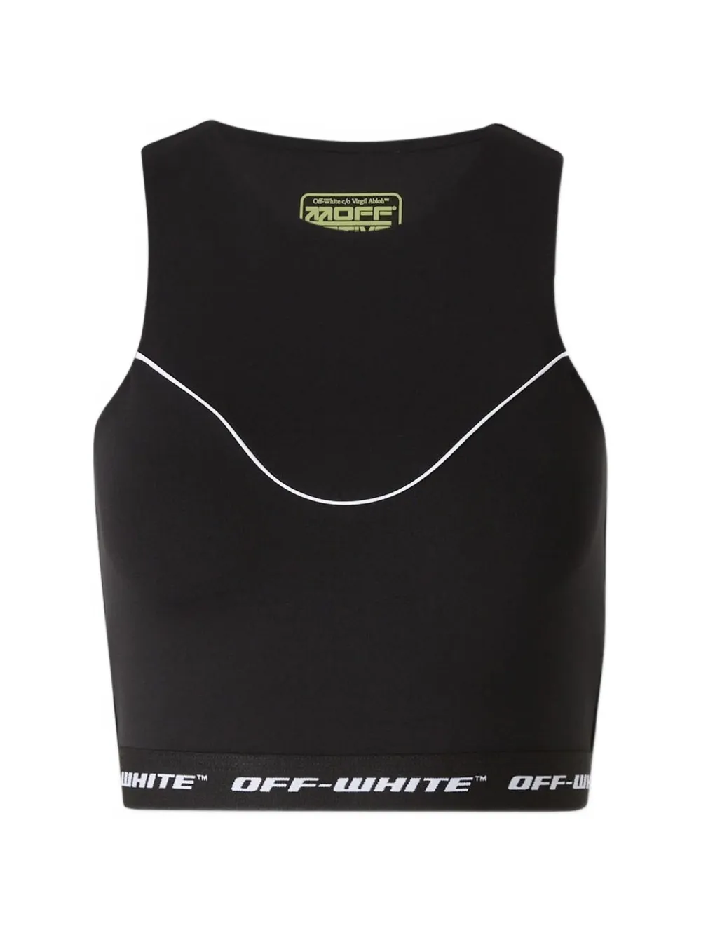 Off-White logo-hem top - Nero