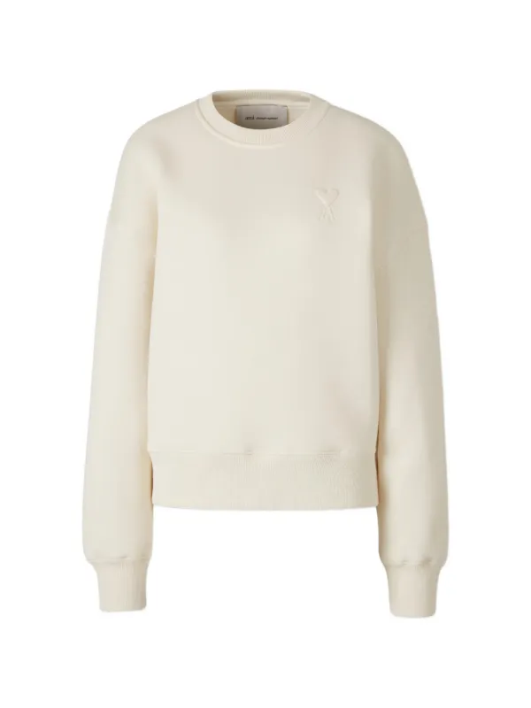 Ami Paris Cotton Sweater in Neutrals