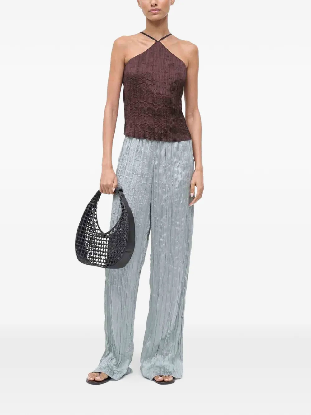  Staud Crinkled Top - Brown 