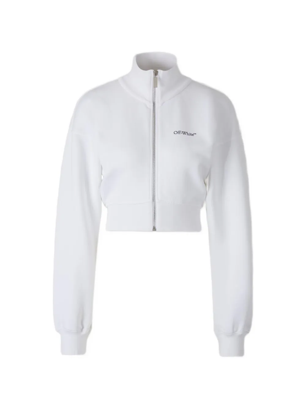 Off-White floral zipped sweatshirt - Bianco
