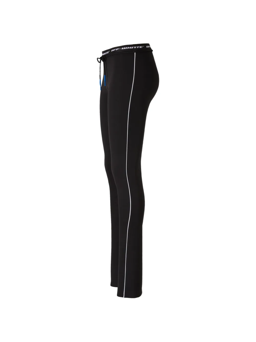  Off-white Drawstring Fastening Leggings - Black 