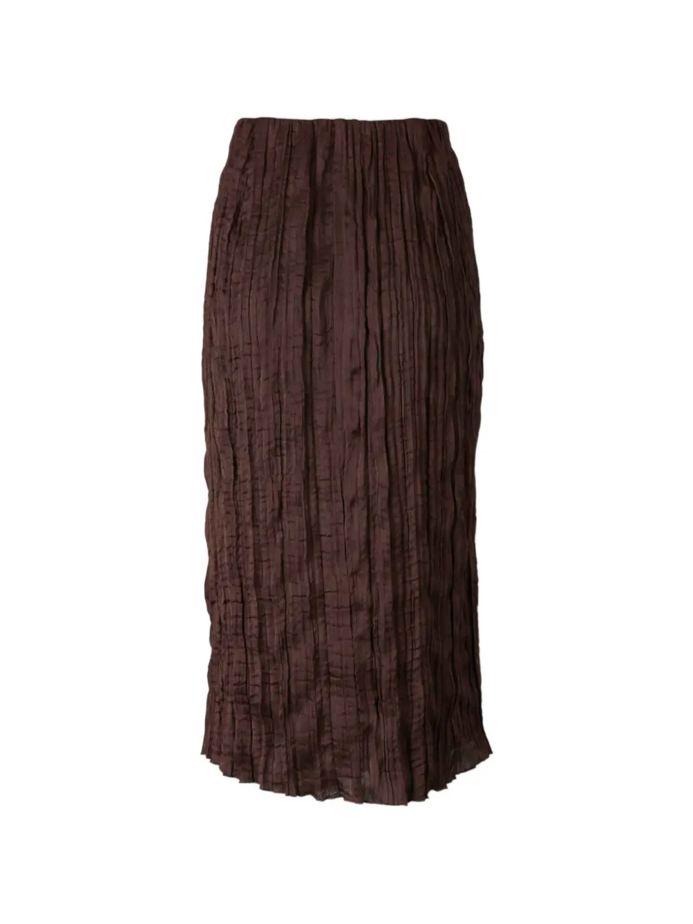  Staud Ruffled Midi Skirt - Brown 